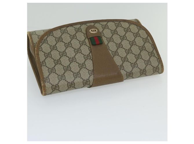 Pochette GUCCI GG Supreme Web Sherry Line Beige Rosso 89 01 030 Aut5314 - vista 5