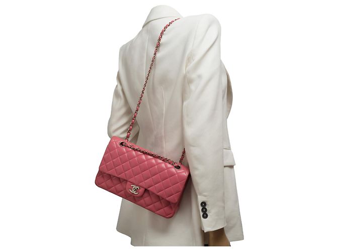 Sac Chanel Timeless/Classico in Pelle Rosa - 101622 - vista 13