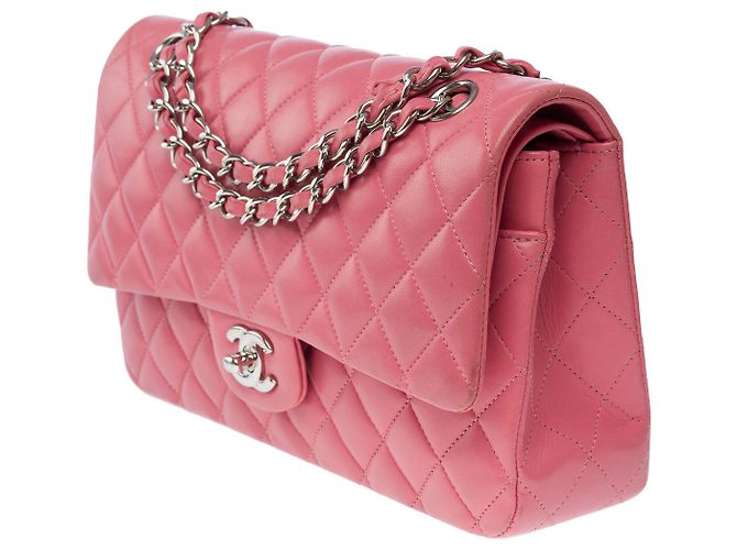 Sac Chanel Timeless/Classico in Pelle Rosa - 101622 - vista 5