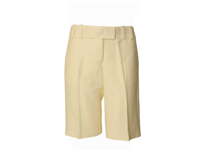 Chloé Bermuda Shorts aus Leinenmischung Creme Roh - Ansicht 3