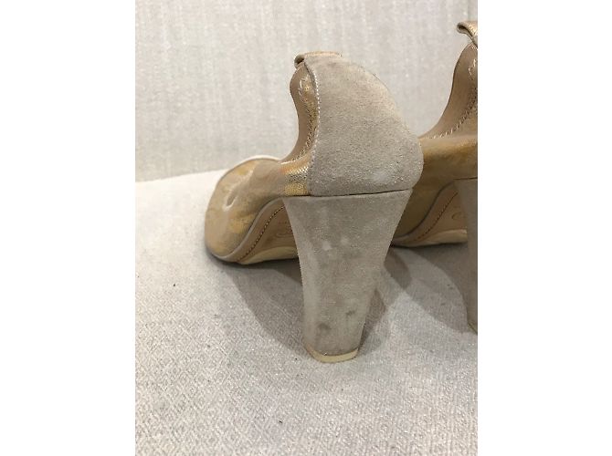 CHANEL Absätze T.EU 38 Leder Golden - Ansicht 6