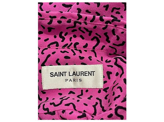 SAINT LAURENT Tops T.FR 40 Seda Rosa - vista 4