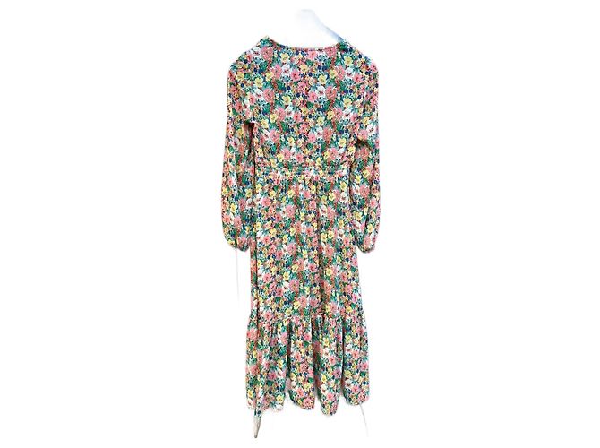 SéZane Milla Kleid mit Blumenmuster V-Ausschnitt 36 Mehrfarben - Ansicht 2