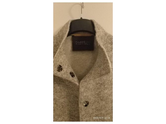Autre Marque Abrigo de lana gris EWoolution - vista 4