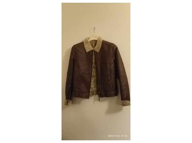 Autre Marque Giacca Chevignon in shearling marrone - vista 2