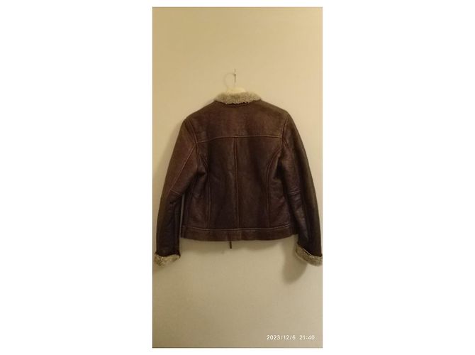 Autre Marque Giacca Chevignon in shearling marrone - vista 4