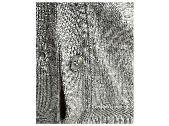 Miu Miu Strickjacke aus Wolle grau - Ansicht 5