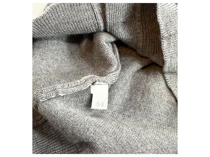 Miu Miu Strickjacke aus Wolle grau - Ansicht 7
