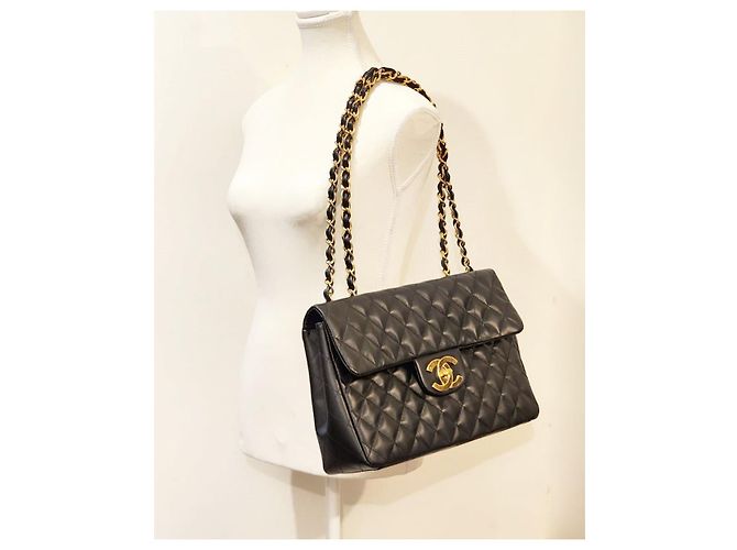 Timeless Borsa a tracolla a tracolla Chanel Classic Maxi XL Nero - vista 6