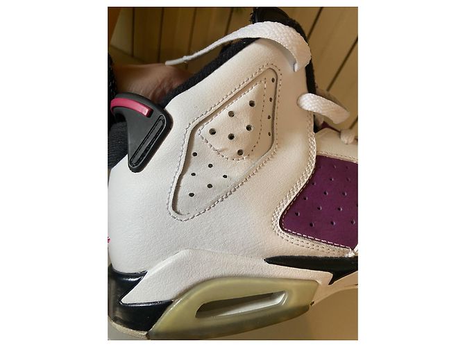 Zapatillas Nike Jordan 6 Retro Grape Blanco Morado Cuero Púrpura - vista 6