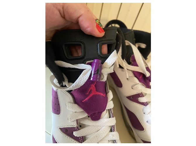 Zapatillas Nike Jordan 6 Retro Grape Blanco Morado Cuero Púrpura - vista 8