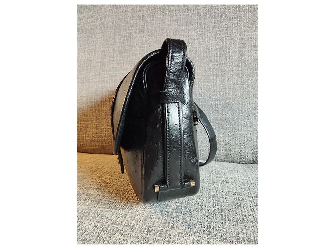 Borsa Hermès Nouméa in pelle esotica Nero - vista 7