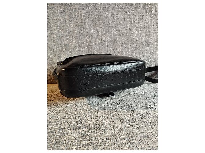 Borsa Hermès Nouméa in pelle esotica Nero - vista 8