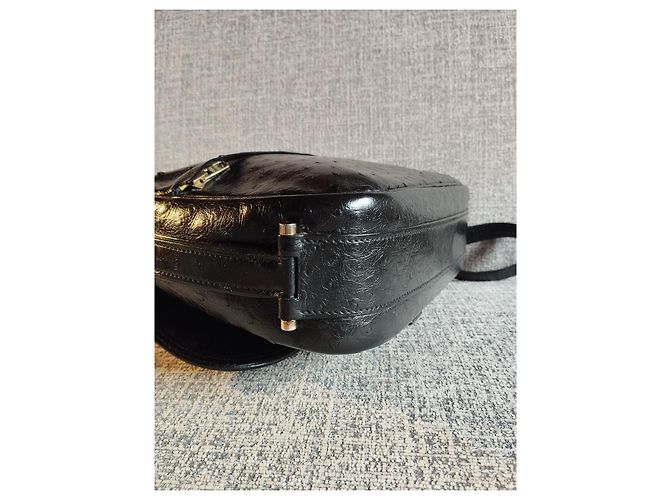 Borsa Hermès Nouméa in pelle esotica Nero - vista 9