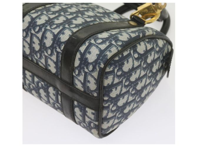 Christian Dior Trotter Canvas Mini Boston Bag Navy Auth 61073 - vista 15