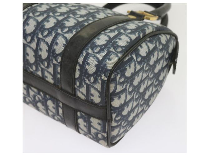 Christian Dior Trotter Canvas Mini Boston Bag Navy Auth 61073 - vista 17