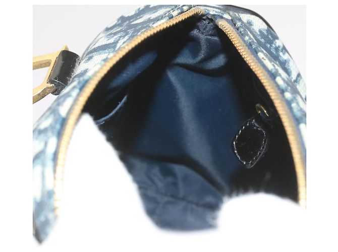 Christian Dior Trotter Canvas Mini Boston Bag Navy Auth 61073 - vista 20
