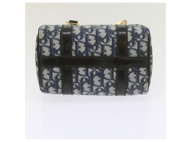 Christian Dior Trotter Canvas Mini Boston Bag Navy Auth 61073 - vista 5