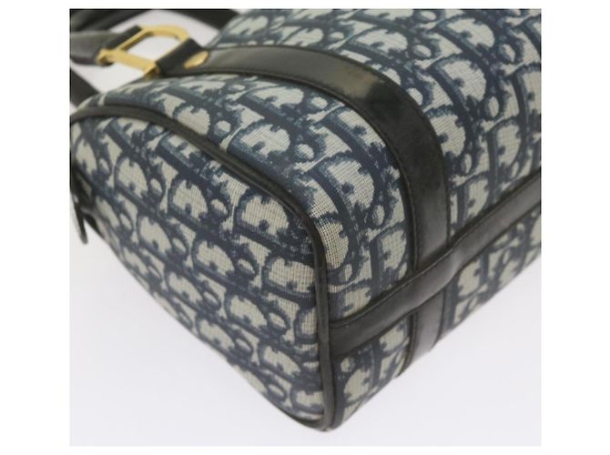 Christian Dior Trotter Canvas Mini Boston Bag Navy Auth 61073 - vista 8