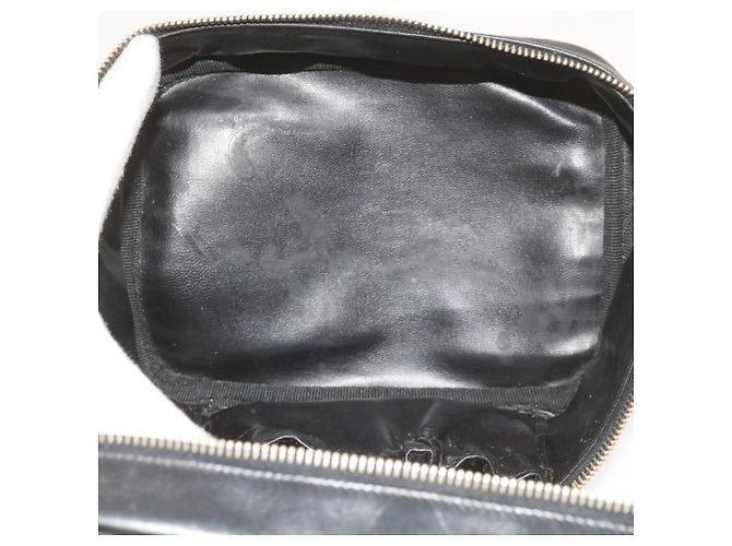 CHANEL Vanity Pochette per cosmetici Pelle Nera CC Auth 59984 Nero - vista 11