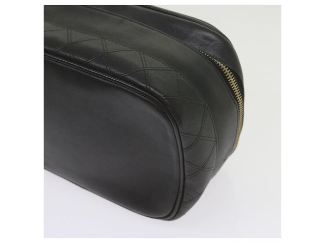 CHANEL Vanity Pochette per cosmetici Pelle Nera CC Auth 59984 Nero - vista 14