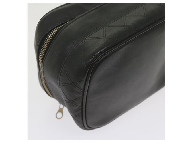 CHANEL Vanity Pochette per cosmetici Pelle Nera CC Auth 59984 Nero - vista 15