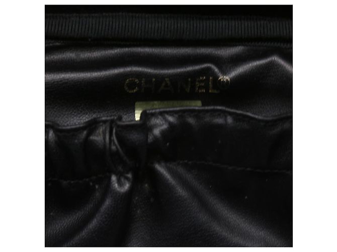 CHANEL Vanity Pochette per cosmetici Pelle Nera CC Auth 59984 Nero - vista 18