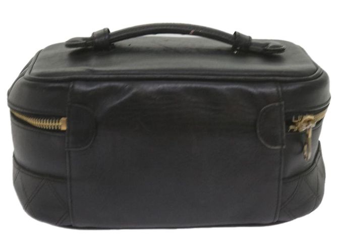 CHANEL Vanity Pochette per cosmetici Pelle Nera CC Auth 59984 Nero - vista 2