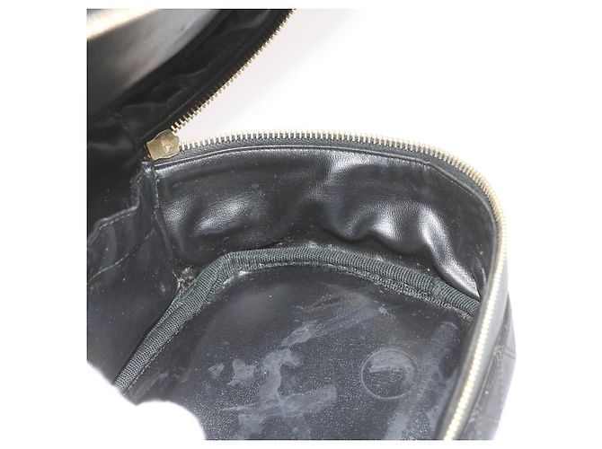 CHANEL Vanity Pochette per cosmetici Pelle Nera CC Auth 59984 Nero - vista 20