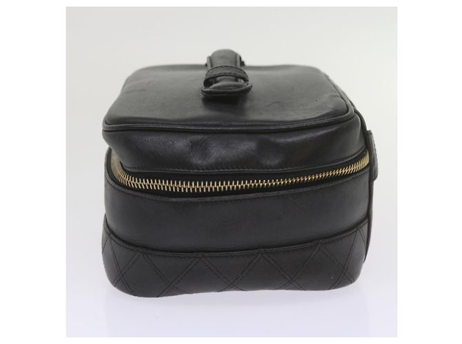 CHANEL Vanity Pochette per cosmetici Pelle Nera CC Auth 59984 Nero - vista 3
