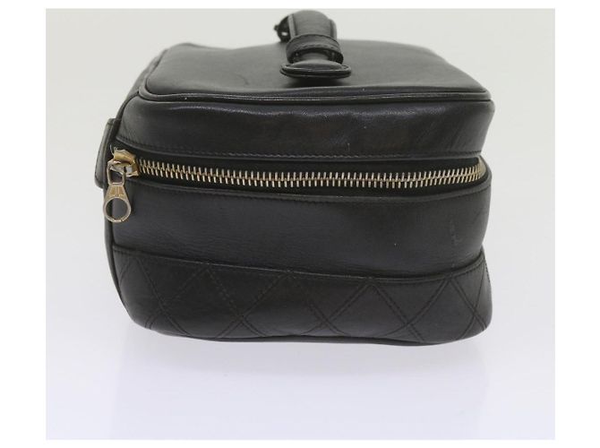 CHANEL Vanity Pochette per cosmetici Pelle Nera CC Auth 59984 Nero - vista 4