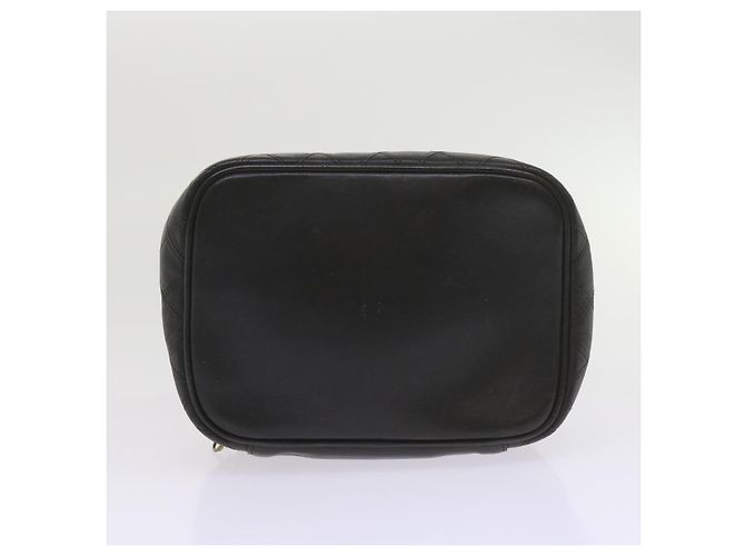 CHANEL Vanity Pochette per cosmetici Pelle Nera CC Auth 59984 Nero - vista 5