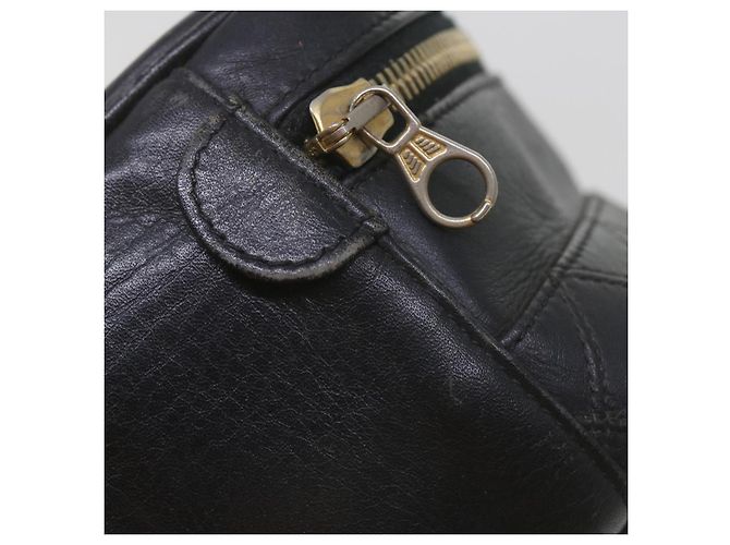 CHANEL Vanity Pochette per cosmetici Pelle Nera CC Auth 59984 Nero - vista 9