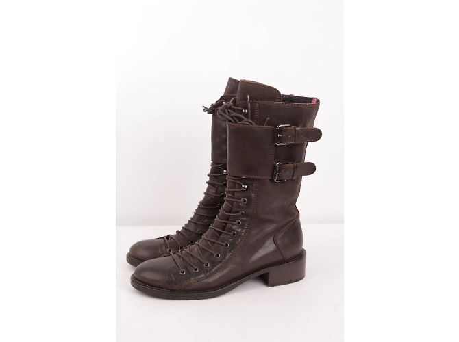 Pinko Botas de couro com cadarço - vista 2
