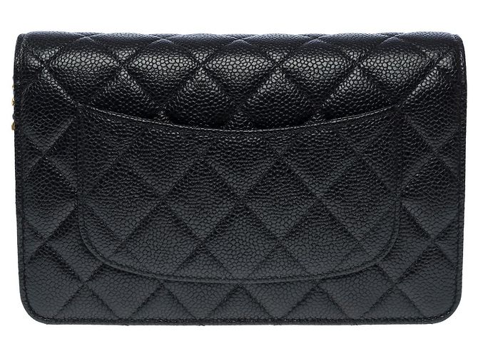 Sac CHANEL Wallet on Chain en Cuir Noir - 101618 - vista 4
