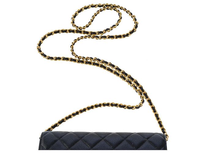 Sac CHANEL Wallet on Chain en Cuir Noir - 101618 - vista 9
