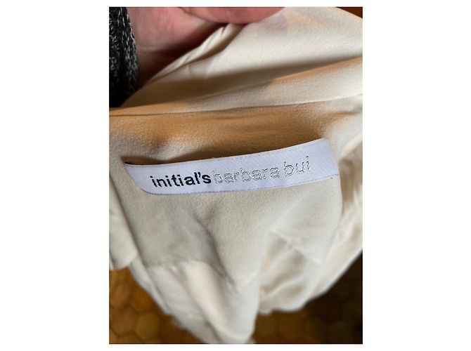Barbara Bui Seidenbluse mit Spitze Creme - Ansicht 8