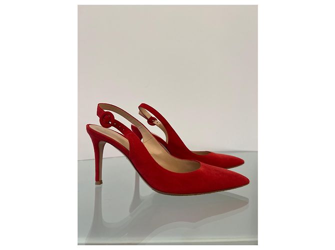 Décolleté Slingback Gianvito Rossi Arancio Pelle 36 - vista 2