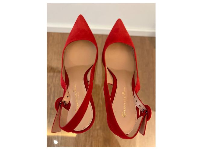 Décolleté Slingback Gianvito Rossi Arancio Pelle 36 - vista 3