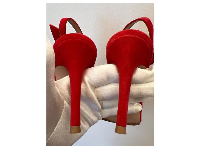 Décolleté Slingback Gianvito Rossi Arancio Pelle 36 - vista 4