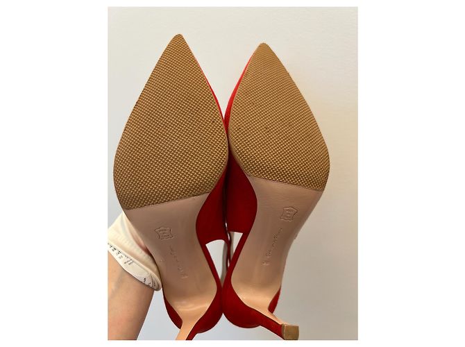 Décolleté Slingback Gianvito Rossi Arancio Pelle 36 - vista 5