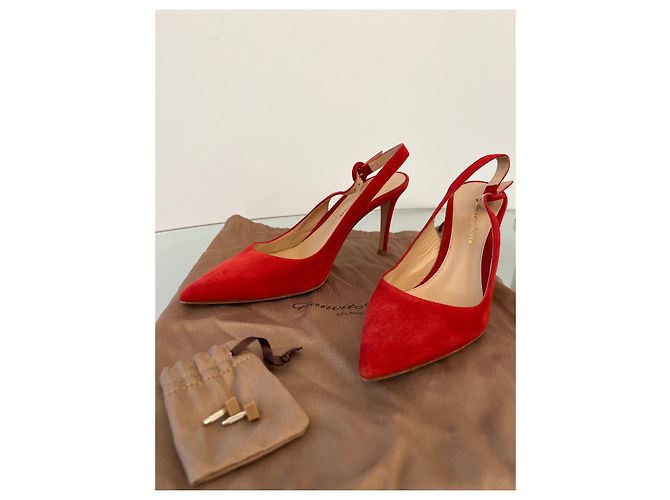 Décolleté Slingback Gianvito Rossi Arancio Pelle 36 - vista 8