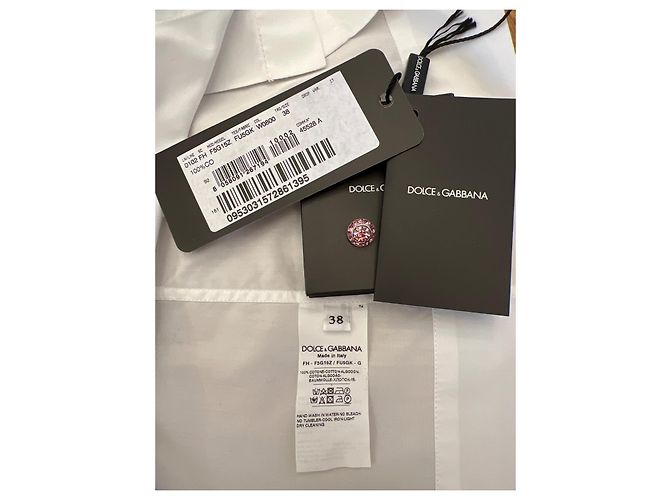Camisa Corta Dolce & Gabbana de Popelín de Algodón Blanco - vista 5