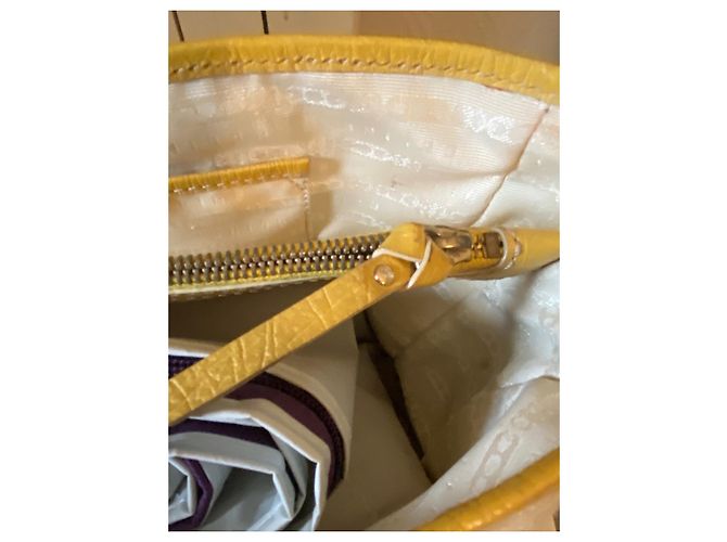 Borsa Céline Boogie Beige in Tela - vista 11