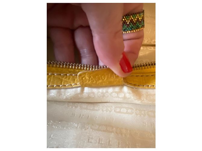 Borsa Céline Boogie Beige in Tela - vista 13
