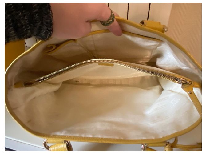 Borsa Céline Boogie Beige in Tela - vista 14