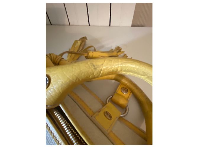 Borsa Céline Boogie Beige in Tela - vista 21
