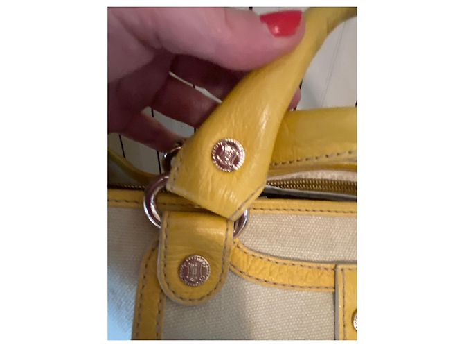 Borsa Céline Boogie Beige in Tela - vista 6