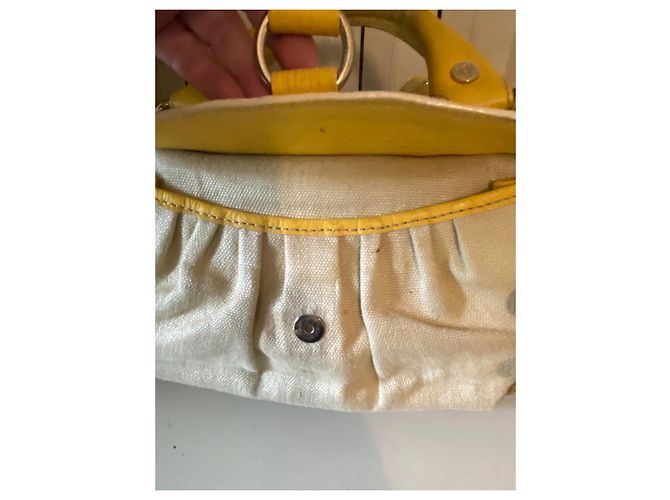Borsa Céline Boogie Beige in Tela - vista 8