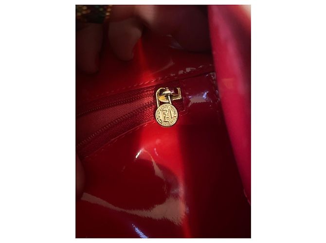Fendi Shopper Tasche aus rotem Lackleder - Ansicht 11